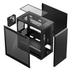 DeepCool MACUBE 110 Case, Home & Business, Black, Micro Tower, 2 x USB 3.0, Tempered Glass Side Window Panel, Micro ATX, Mini-ITX - Image 3