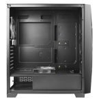 ANTEC DF800 FLUX Case, Gaming, Black, Mid Tower, 2 x USB 3.0, Tempered Glass Side Window Panel, Geometrical Mesh Design & Mirror Surface Front Panel, Addressable RGB LED Fans, Patented F-LUX Platform Cooling Solution, ATX, Micro ATX, Mini-ITX - Image 6