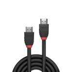 LINDY 36470 Black Line HDMI Cable, HDMI 2.0 (M) to HDMI 2.0 (M), 0.5m, Black & Red, Supports UHD Resolutions up to 4096x2160@60Hz, Triple Shielded Cable, Corrosion Resistant Copper Coated Steel with 30AWG Conductors, Retail Polybag Packaging - Image 2
