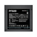 DeepCool PF600 600W PSU, 120mm Silent Hydraulic Bearing Fan, 80 PLUS White, Non Modular, UK Plug, Flat Black Cables, Efficient & Affordable - Image 3