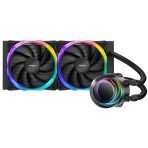 ANTEC Vortex 240 ARGB AiO Liquid CPU Cooler, Universal Socket, 240mm Radiator, PWM 2000RPM Fusion ARGB Cooling Fans, Addressable RGB LED Lighting with Suspended Spiral Pump Head Design - Image 2