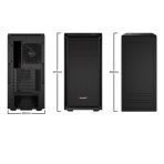 be quiet! Pure Base 600 Case, Black, MId Tower, 2 x USB 3.2 Gen 1 Type-A, 3 x Pure Wings 2 Black PWM Fans Included, Completely Sound Insulated with Dampening Materials, Adjustable Top Cover Vent - Image 2