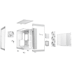 be-quiet! Light Base 600 LX, White, Midi-Tower ATX Case, Massive ARGB LED Strip, Full Windowed Design, 4x Light Wings LX 120mm PWM fans included - Image 6