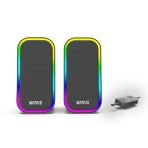 Marvo Scorpion SG-285 Havoc 20 USB Powered Stereo RGB 6W Gaming Speakers (Black) - Image 3