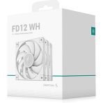 DeepCool FD12 120mm Case Fan 3-Pack, PWM Control, High Airflow, Low Noise, Hydro Bearing, White, Anti-Vibration Pads, 4-Pin Connector - Image 4