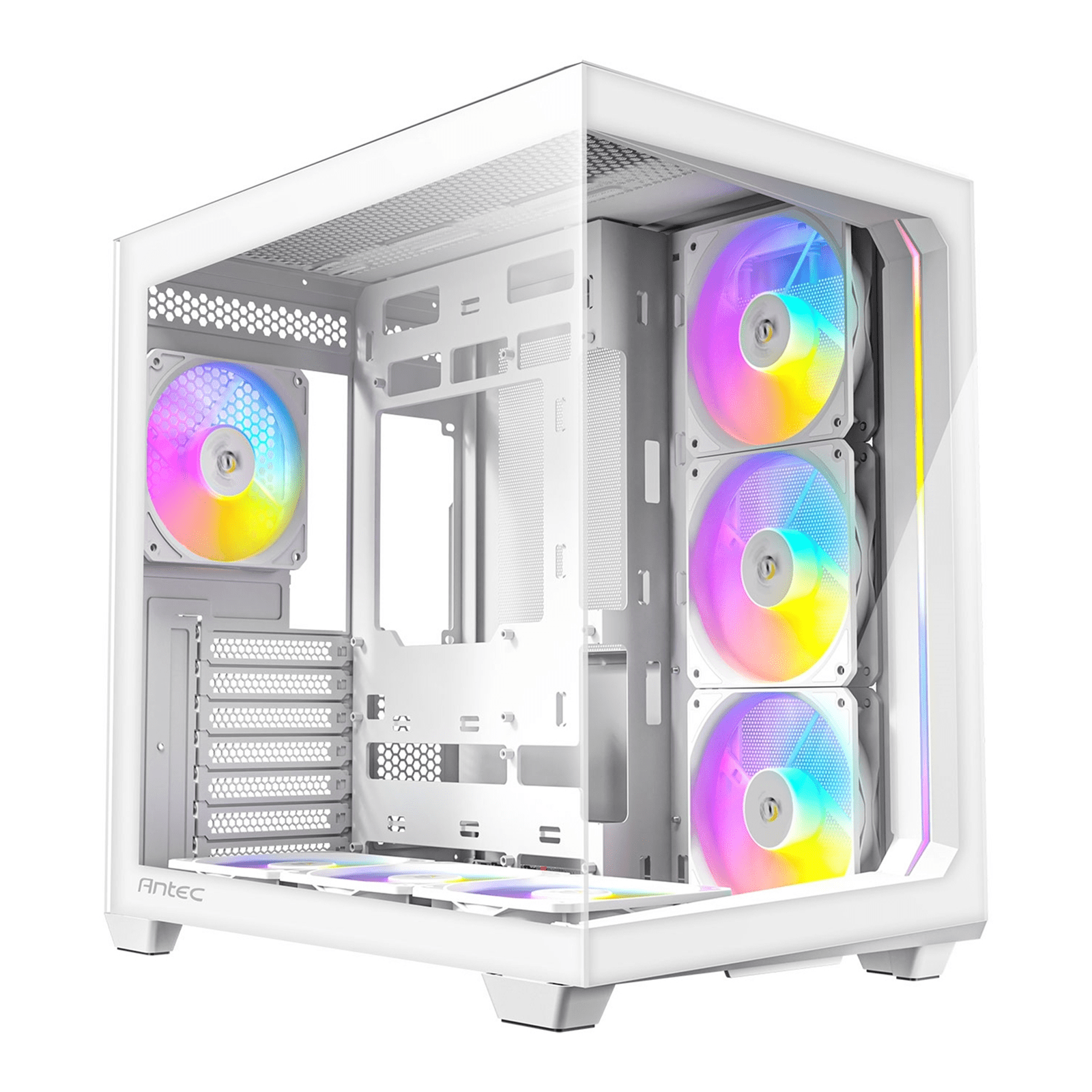 CAANT-C5WHITE ANTEC Constellation C5 White ARGB Case, 270' Full-View Tempered Glass, Dual Chamber, Support Back-Connect Motherboards, 7 x ARGB PWM Fans With Built-In Fan Controller, ATX, Micro-ATX, ITX - Image 1