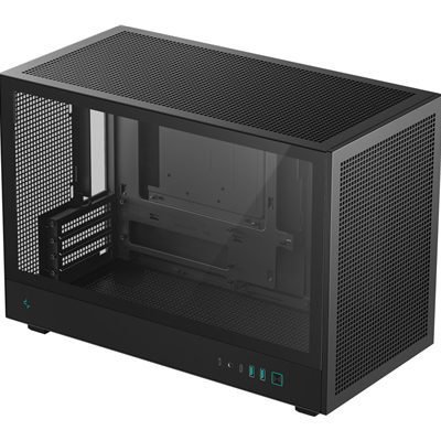 CADEE-CH260 DeepCool CH260 Micro-ATX Case, High-Airflow Compact PC Case with Tempered Glass Panel, USB-C Port, Supports 360mm Radiator, ATX PSU, Black - Image 1