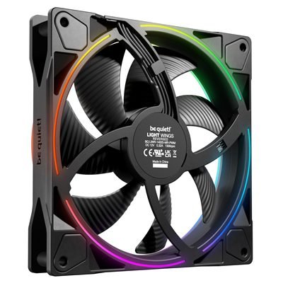 FABEQ-BL134 be quiet! Light Wings 140mm PWM Reverse, ARGB Lighting, Ultra-Quiet Operation Max 25.5dB(A), High Airflow, 60,000 Hours - Image 1