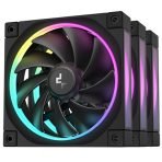DeepCool FL12 120mm PWM 3 Pack Fan - High Performance, Low Noise, Fluid Dynamic Bearing, 36 ARGB LEDs, 500-2150 RPM, 55 CFM Airflow, 4-Pin PWM Control
