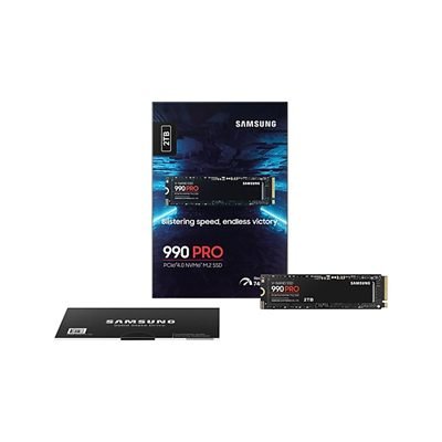Samsung 990 PRO(MZ-V9P2T0BW) 2TB NVMe SSD, PCIe Gen4, M.2 Interface, 2280, Read 7450 MB/s, Write 6900 MB/s, 5 Year Warranty