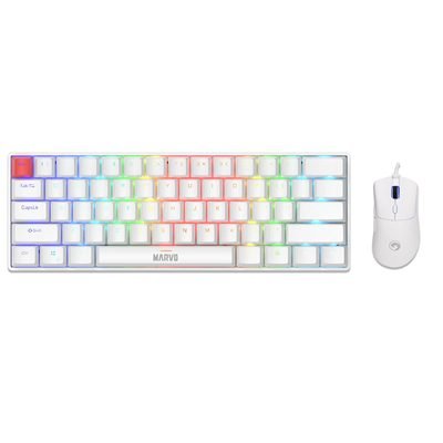 Marvo Scorpion Keyboard and Mouse Bundle White