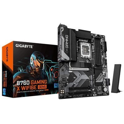 Gigabyte B760 GAMING X WIFI6E GEN5 Socket Motherboard, ATX, 4x DDR5 Slots, 3x M.2 Socket, 2.5GbE LAN, Wi-Fi 6E, 1x HDMI Port / 1x Display Port