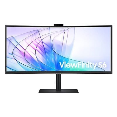 MOSAM-LS34C652VL_113004887 Samsung ViewFinity S6 S34C652VAU - S65VC Series 34 inch Ultra WQHD Curved Monitor, 3440x1440, 100Hz, 350cd/m, 5 ms, HDMI, DisplayPort, USB-C, USB Hub, KVM, Freesync, Height Adjustable, Webcam, Speaker - Image 1