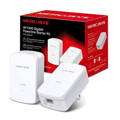 NPMER-MP500KIT Mercusys MP500 KIT AV1000 Gigabit Powerline Starter Kit (UK Plug) - Image 1