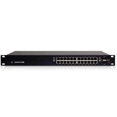 NPUBI-ES24250W Ubiquiti ES-24-250W EdgeSwitch 24 250W 24 Port Managed Gigabit POE Switch - Image 1