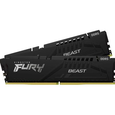 SDKIN-KF560C64GB Kingston FURY Beast 64GB (2 x 32GB) 6000MHz DDR5 DIMM System Memory Black Heatsink - Image 1