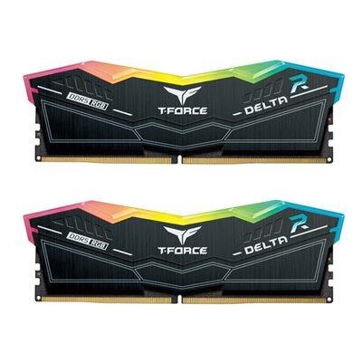 SDTEA-FF3D532G64 Team T-Force Delta RGB FF3D532G6400HC40BDC01 32GB DDR5 6400MHz System Memory, 2 x 16GB, Black, CL40-40-40-84 1.35V - Image 1