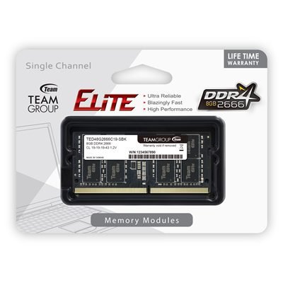 SDTEA-TED48G2666 Team Elite 8GB No Heatsink (1 x 8GB) DDR4 2666MHz SODIMM System Memory - Image 1
